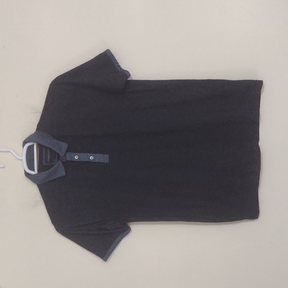 Denim & Flower navy/light blue polo-style shirt Size M - Picture 1 of 9